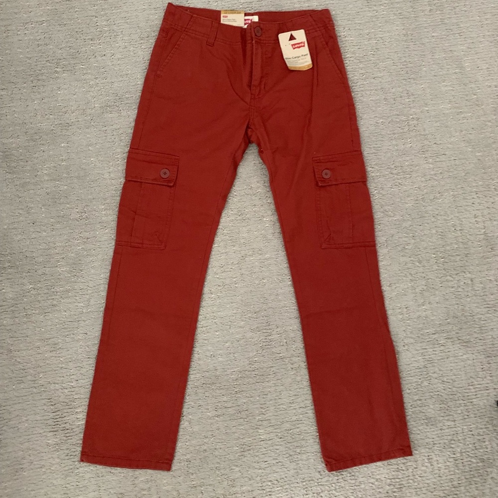 Levi burnt orange/ red cargo pants